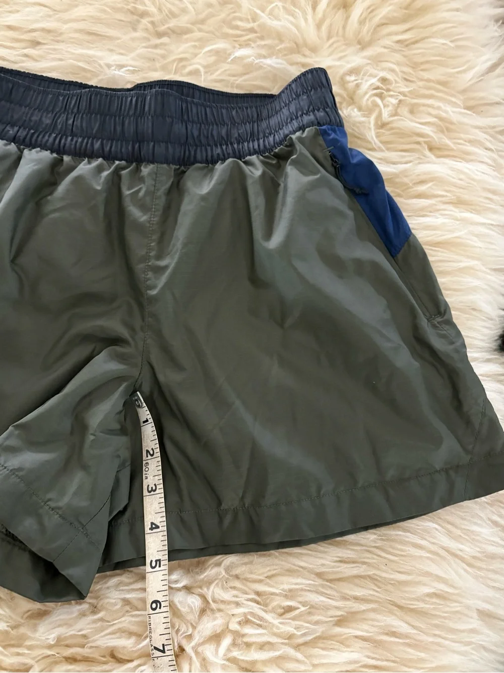The North Face Windwall TNFX Olive Green and Navy Athletic Shorts